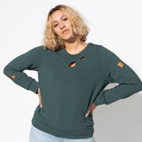 botanic sweatshirt green green view 2