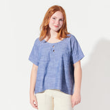 triangle cut out blouse view 1