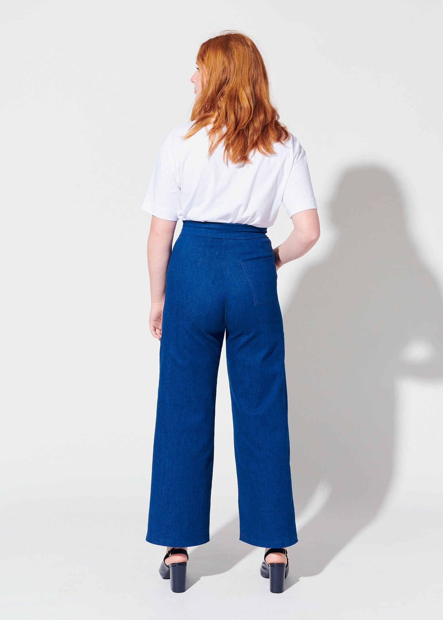 Bergie Jeans | High Waisted Cobalt Blue Denim Wide Leg Pants