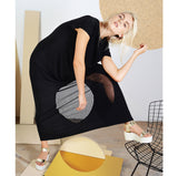 Porthole Maxi Dress | Black Dress with Mesh Circle