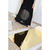 Porthole Maxi Dress | Black Dress with Mesh Circle