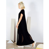 Porthole Maxi Dress | Black Dress with Mesh Circle