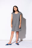 Railroad Circle Dress | Gray Stripe Hemp + Organic Cotton Shift