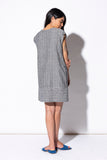 Railroad Circle Dress | Gray Stripe Hemp + Organic Cotton Shift