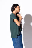 Hole Punch Tee | Bamboo + Cotton Forest Green Shirt