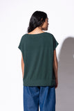 Hole Punch Tee | Bamboo + Cotton Forest Green Shirt