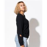 Botanic Cut Out Sweatshirt | Black Bamboo Terry