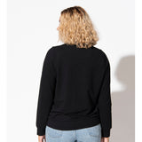 Botanic Cut Out Sweatshirt | Black Bamboo Terry