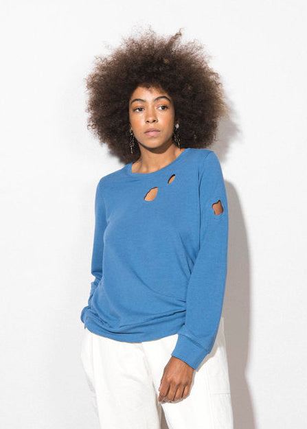 botanic sweatshirt blue view 1