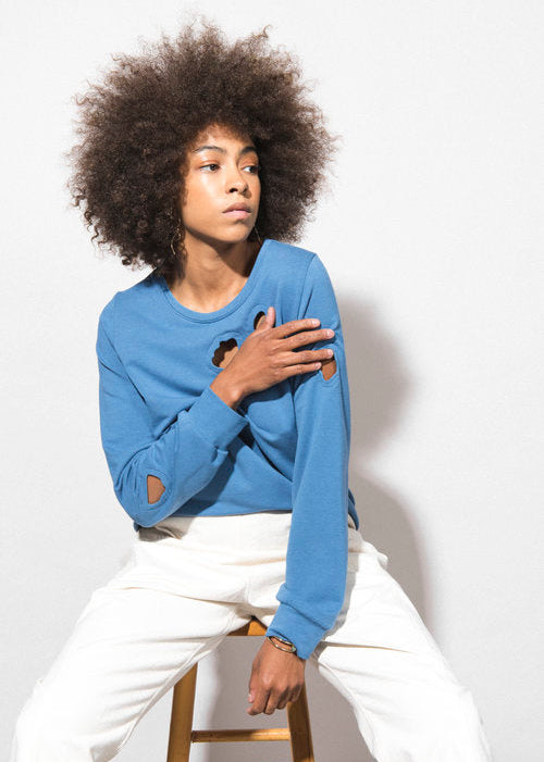 botanic sweatshirt blue view 3