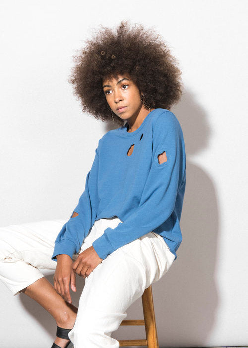 botanic sweatshirt blue view 4