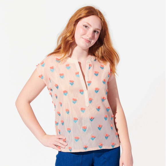 cactus blossom blouse pink view 1