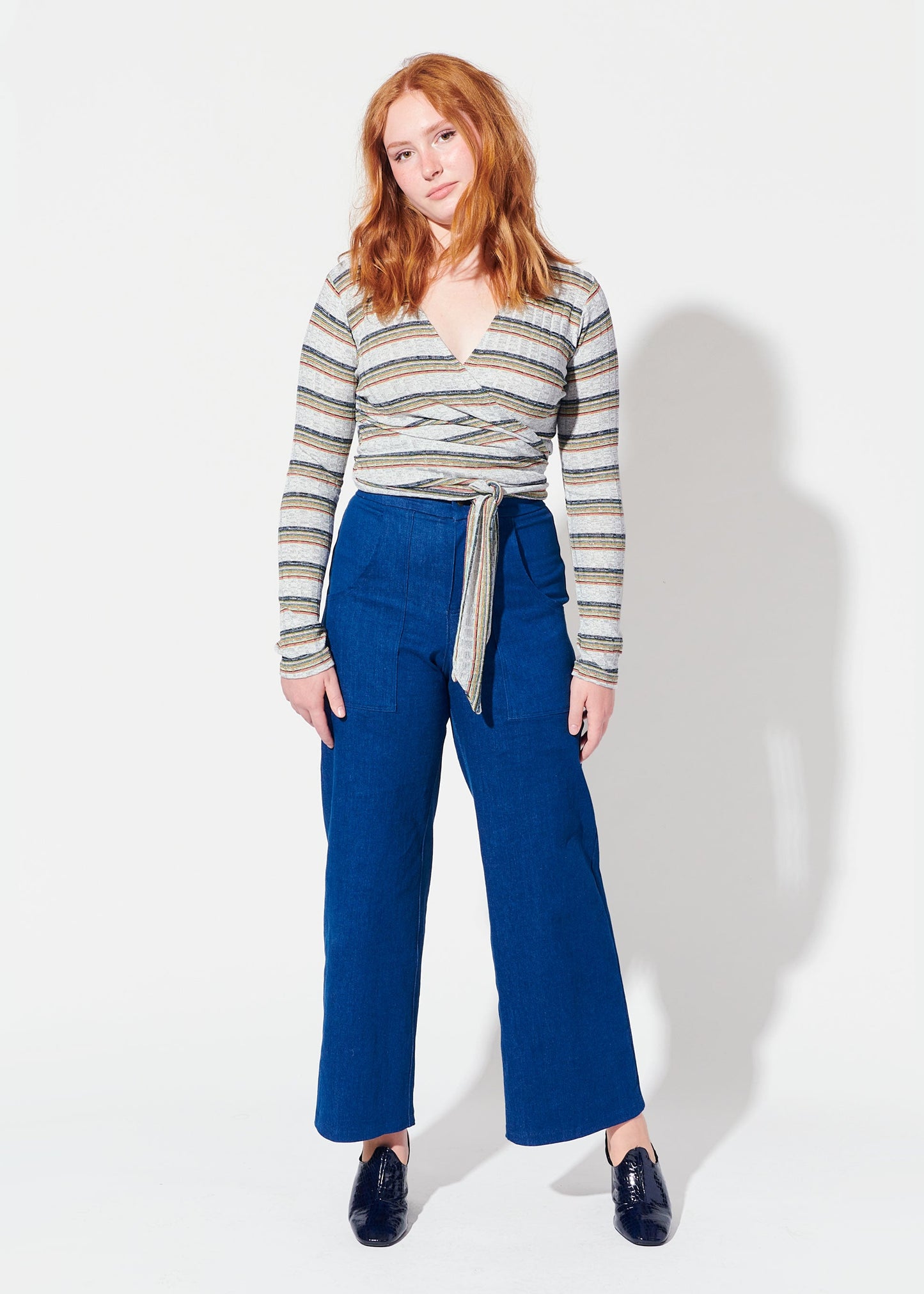 desert disco wrap top grey view 4