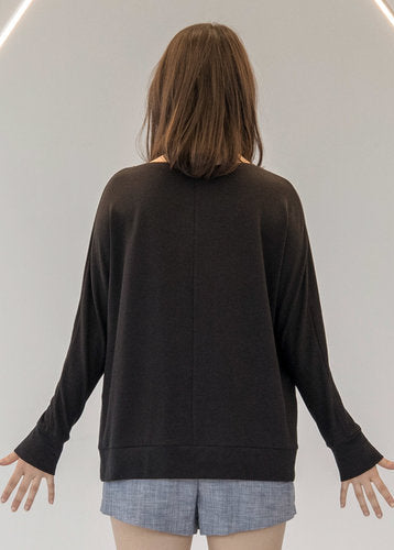 hole punch sweatshirt black view 4