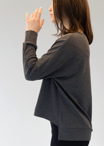 hole punch sweatshirt charcoal view 3