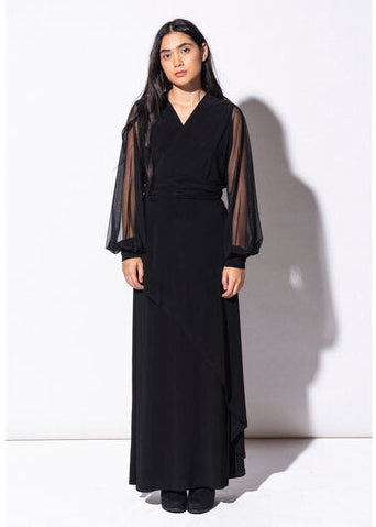morticia wrap dress view 1