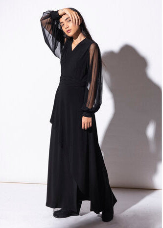 morticia wrap dress view 2