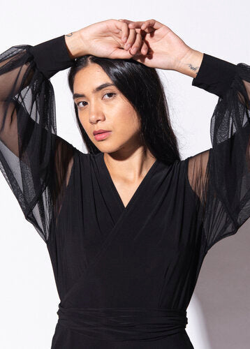 morticia wrap dress view 5