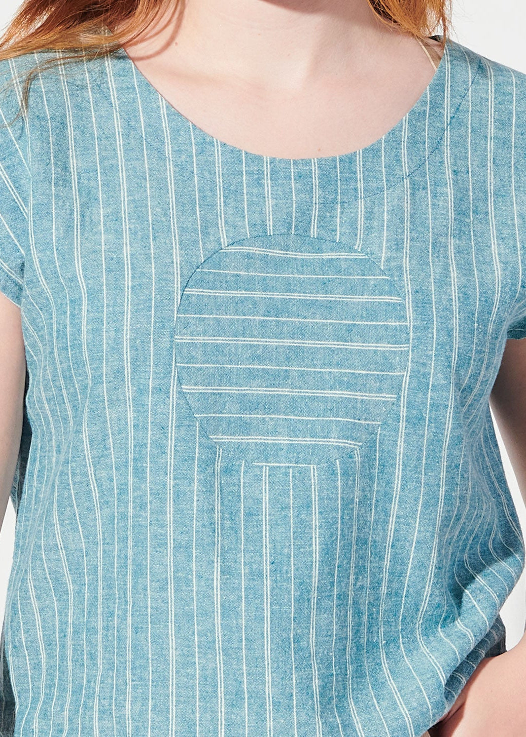 willow cropped circle blouse turquoise view 5